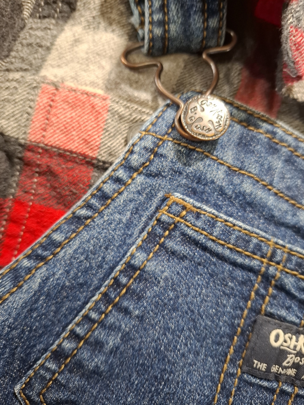 Vintage OshKosh B'gosh Blue Denim Kids Overalls - Picture 13 of 15